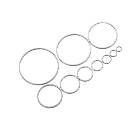 SS 397 Round Hollow bezel Silver PVD plated Stainless steel ( 1 pc ) Anti tarnish