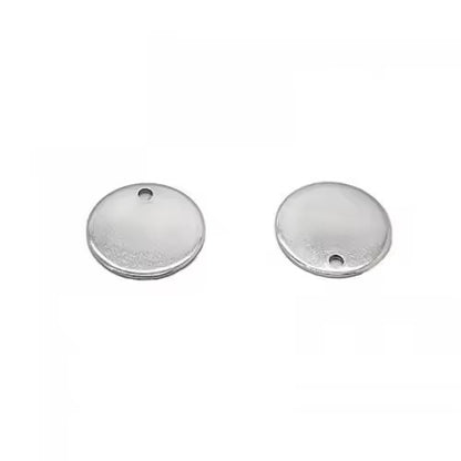 SC04O 10mm Circle steel plated Stainless steel stamping blanks ( 1 pc ) Anti tarnish