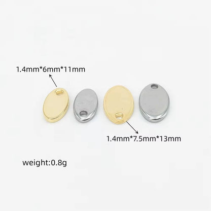SC05B Big Oval Steel plated Stainless steel stamping blank ( 1 pc ) Anti tarnish