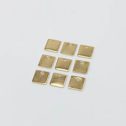 SC05F Square 18k gold PVD plated 316 Stainless steel stamping blank ( 1 pc ) Anti tarnish