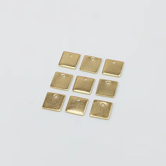 SS 2469 - Square 18k gold plated Stainless steel stamping blank ( 1 pc ) Anti tarnish