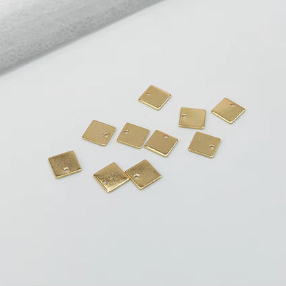 SC05F Square 18k gold PVD plated 316 Stainless steel stamping blank ( 1 pc ) Anti tarnish