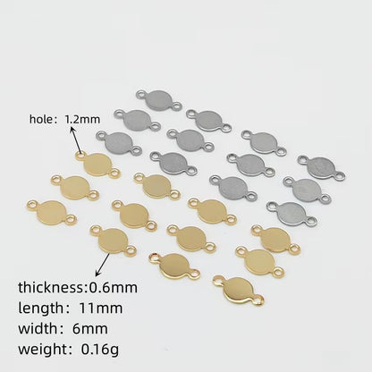 SS 2491 - Round Steel plated Stainless steel stamping blank ( 1 pc ) Anti tarnish