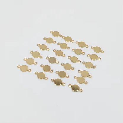 SS 2490 - Round 18k gold plated Stainless steel stamping blank ( 1 pc ) Anti tarnish