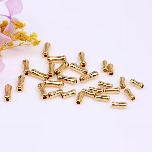 SS 3000 (b) Tube Spacer bead 18K Gold plated ( 1 pc ) Anti tarnish ( 2*4.5 mm )