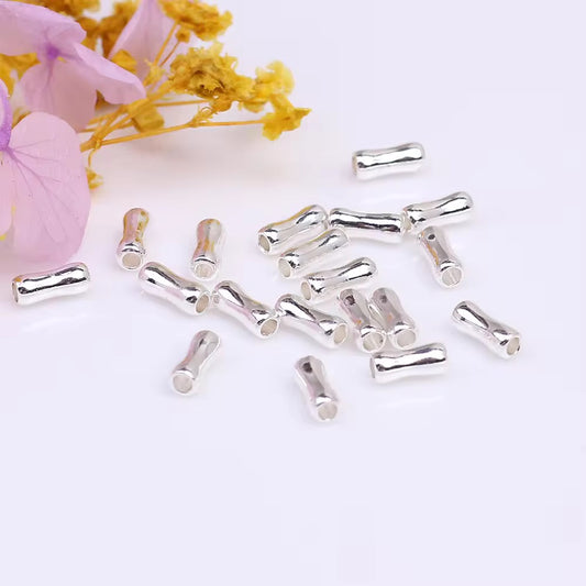 SS 3000 (c) Tube Spacer bead Silver plated ( 1 pc ) Anti tarnish ( 2*4.5 mm )