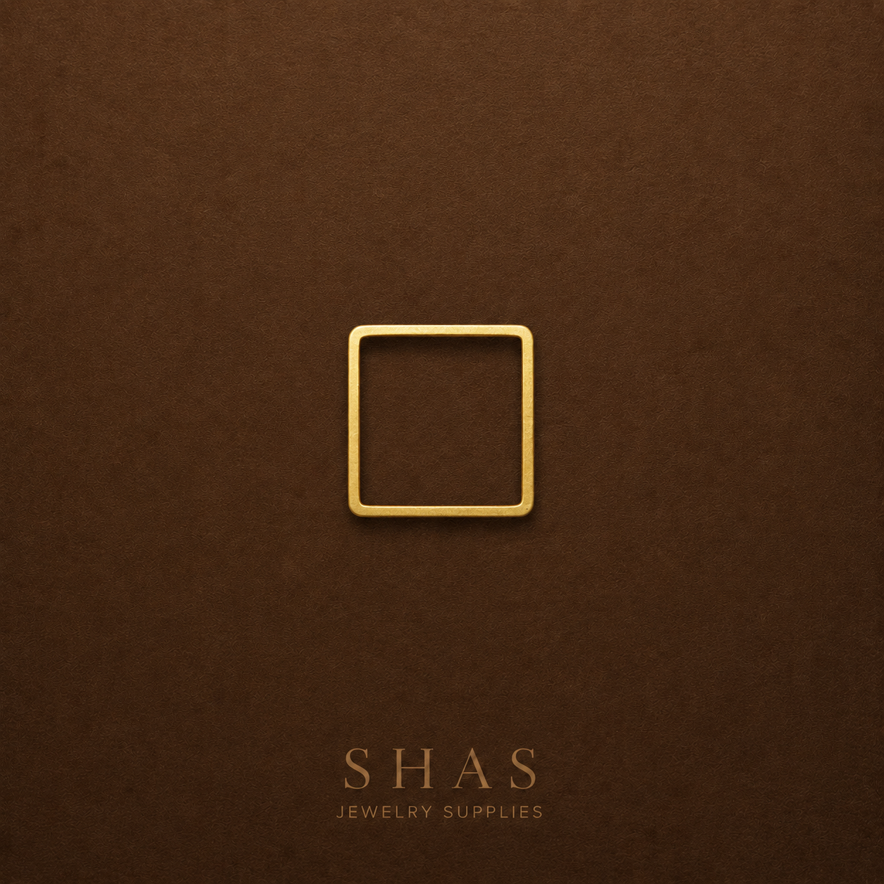 BC02T Hollow square 15 mm Charm ( 1 pc ) raw brass