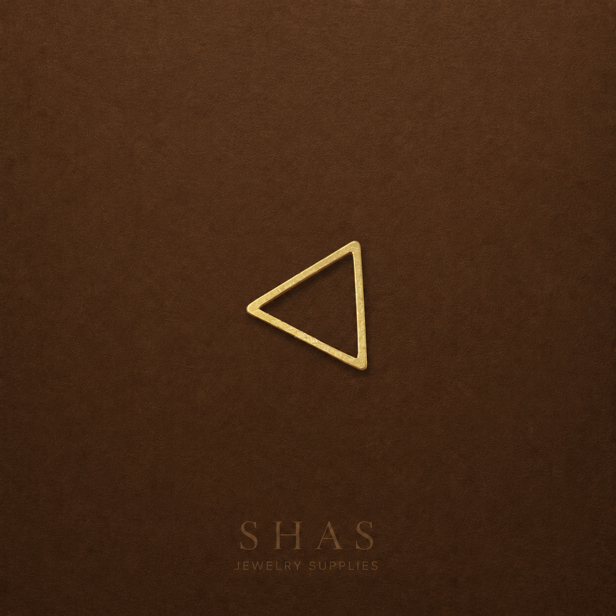 BC02V Hollow Triangle ( 1 pc ) raw brass