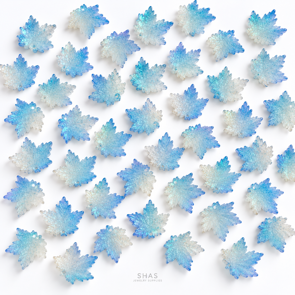 GB70 Maple Leaf Glass Beads ( 1 pc )  Lampwork Bead