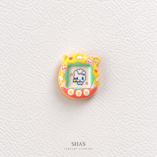 APC05N Pastel Tamagotchi 3D Charm ( 1 PC ) Premium Alloy Printed
