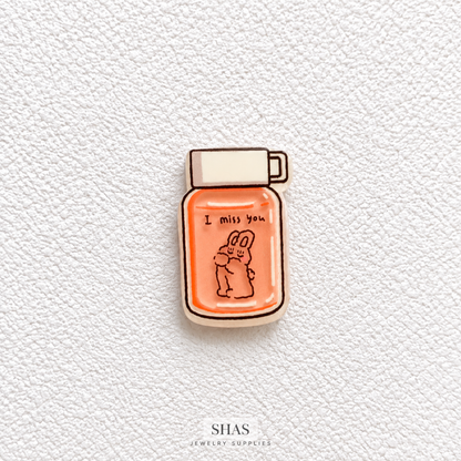 AB117F Miss You Acrylic Cabochon ( 1 pc )