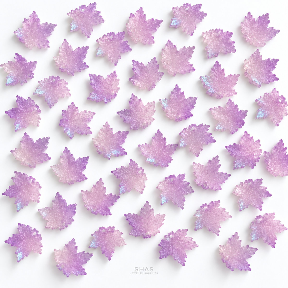 GB70 Maple Leaf Glass Beads ( 1 pc )  Lampwork Bead
