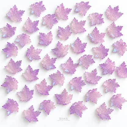 GB70 Maple Leaf Glass Beads ( 1 pc )  Lampwork Bead