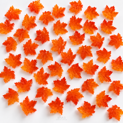 GB70 Maple Leaf Glass Beads ( 1 pc )  Lampwork Bead