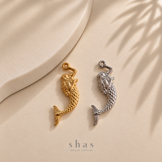 SC22T Mermaid Charm ( 1 pc ) PVD Plated
