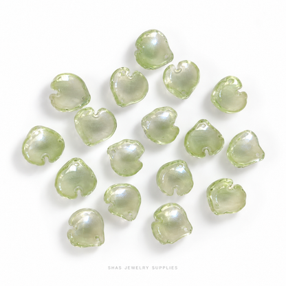 GB74 Peony Petal Glass Beads ( 1 pc ) Czech Bead