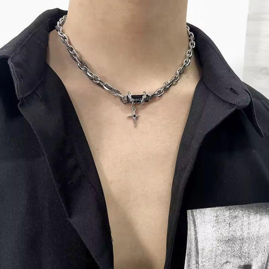 MEJ01E Necklace - Silver PVD plated