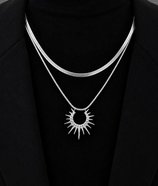MEJ02E Necklace - Silver PVD plated