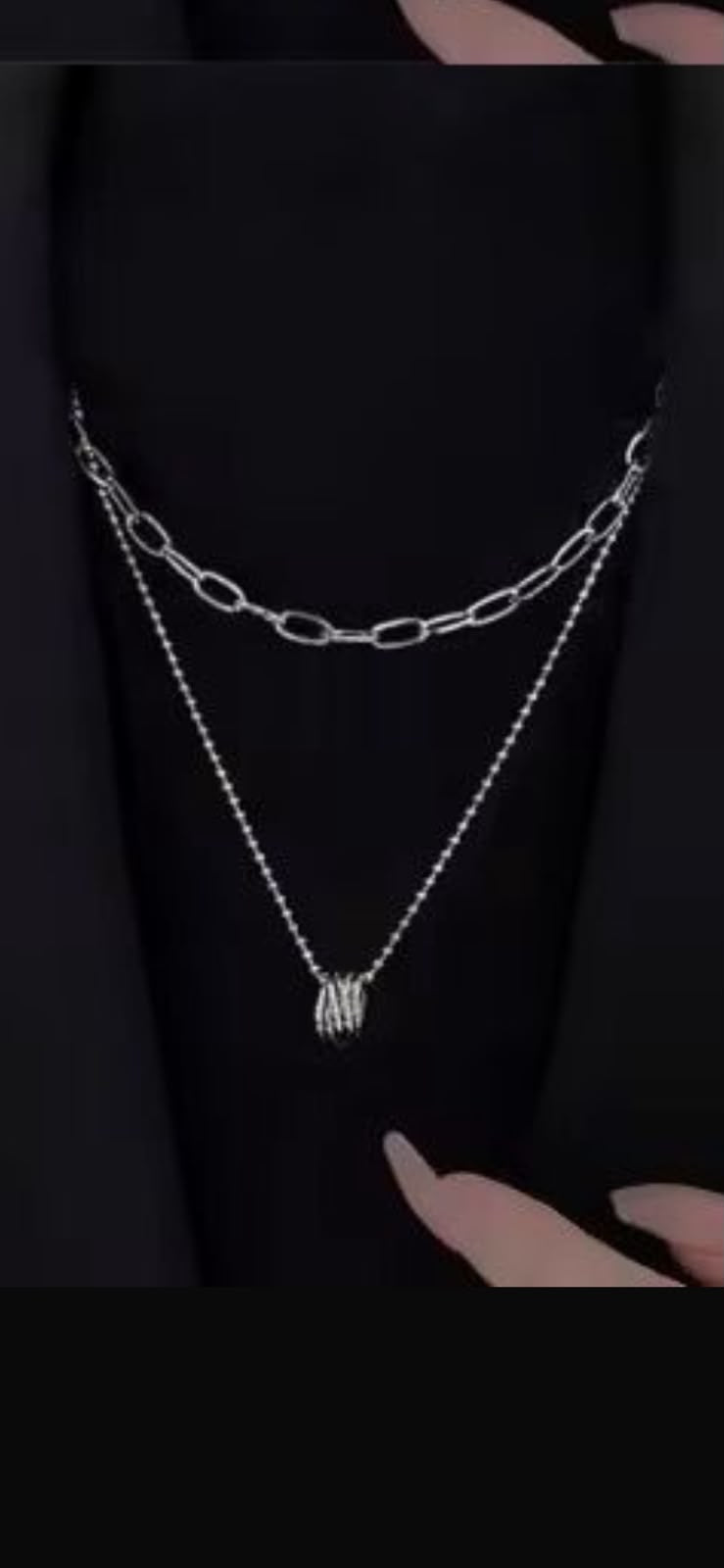 MEJ02F Necklace - Silver PVD plated