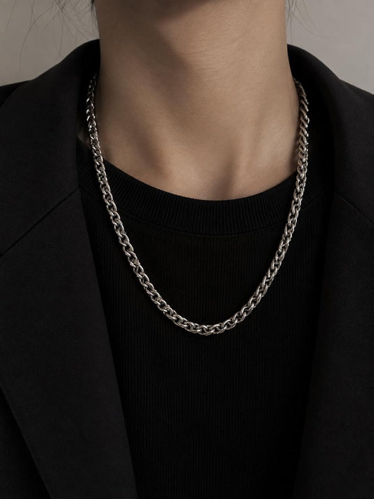 MEJ04A Necklace - Silver PVD plated