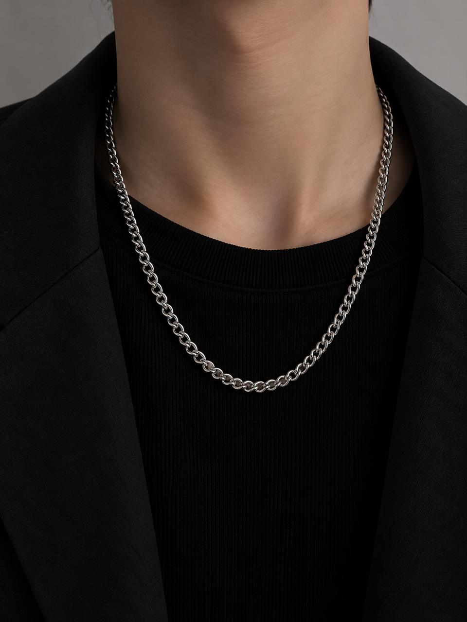 MEJ04D Necklace - Silver PVD plated