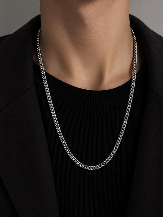 MEJ04F Necklace - Silver PVD plated