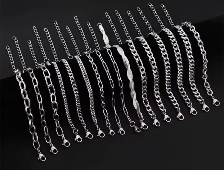 MEJ05D Bracelet- Silver PVD plated
