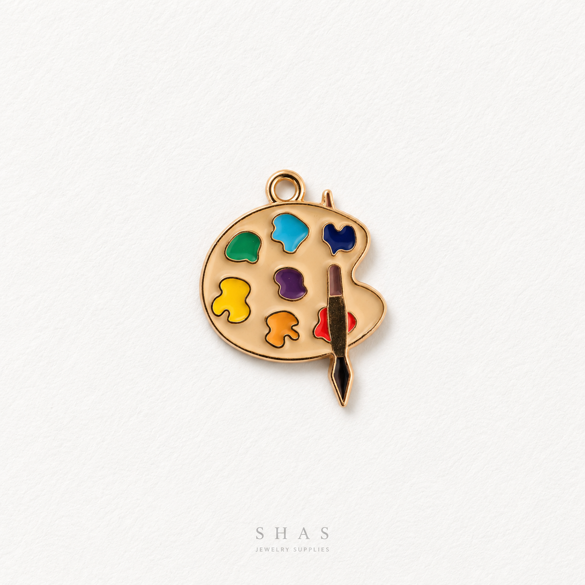 EC08X Paint Palette Enamel Charm ( 1 pc ) High Quality Shine