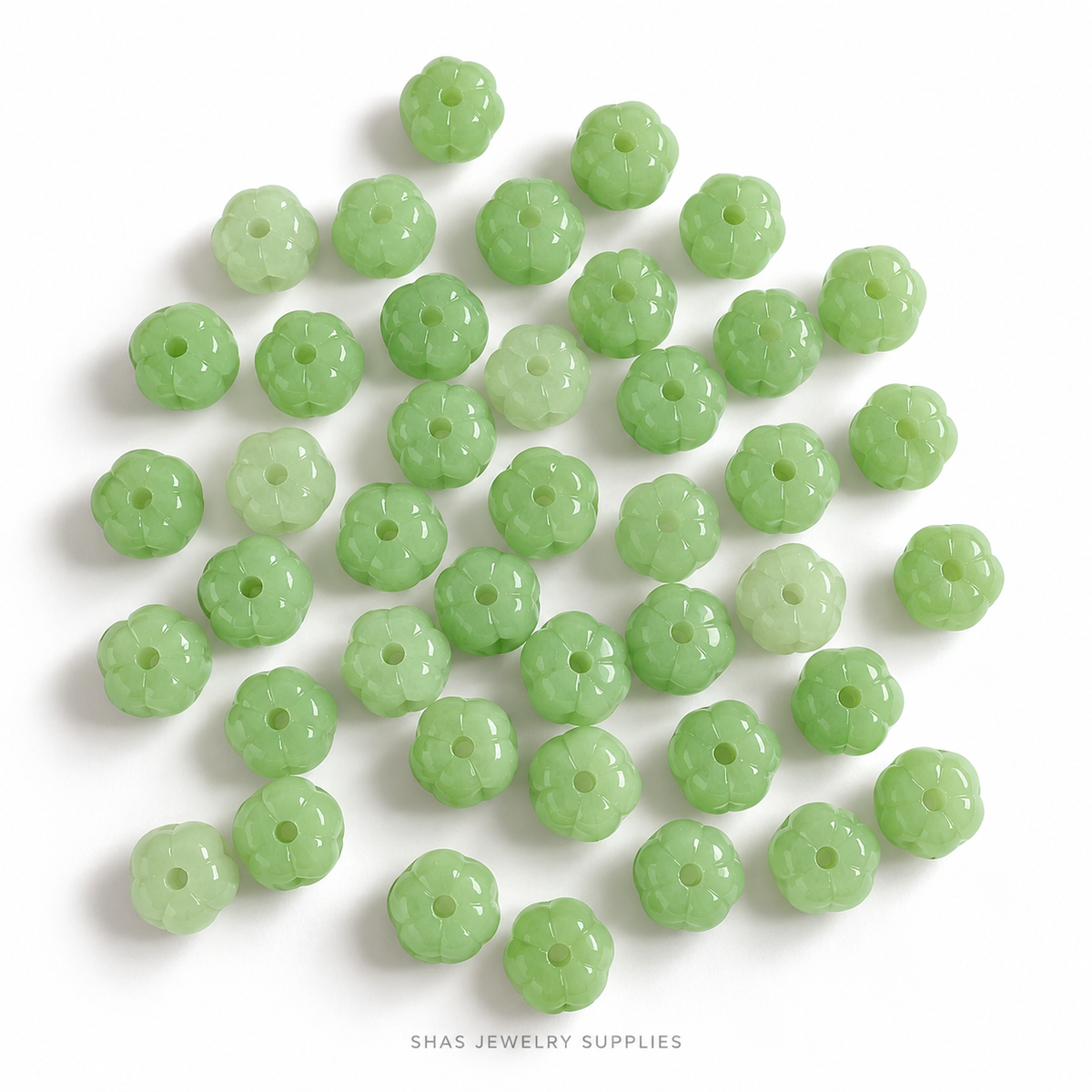 GB72 Pumpkin Glass Beads ( 1 pc ) Czech Bead