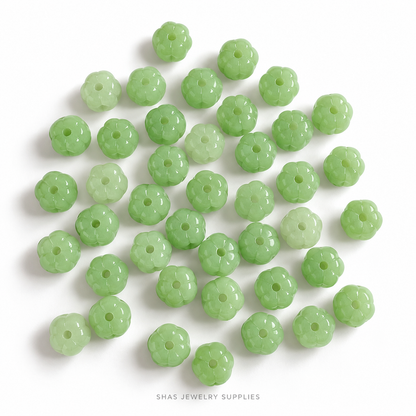 GB72 Pumpkin Glass Beads ( 1 pc ) Czech Bead