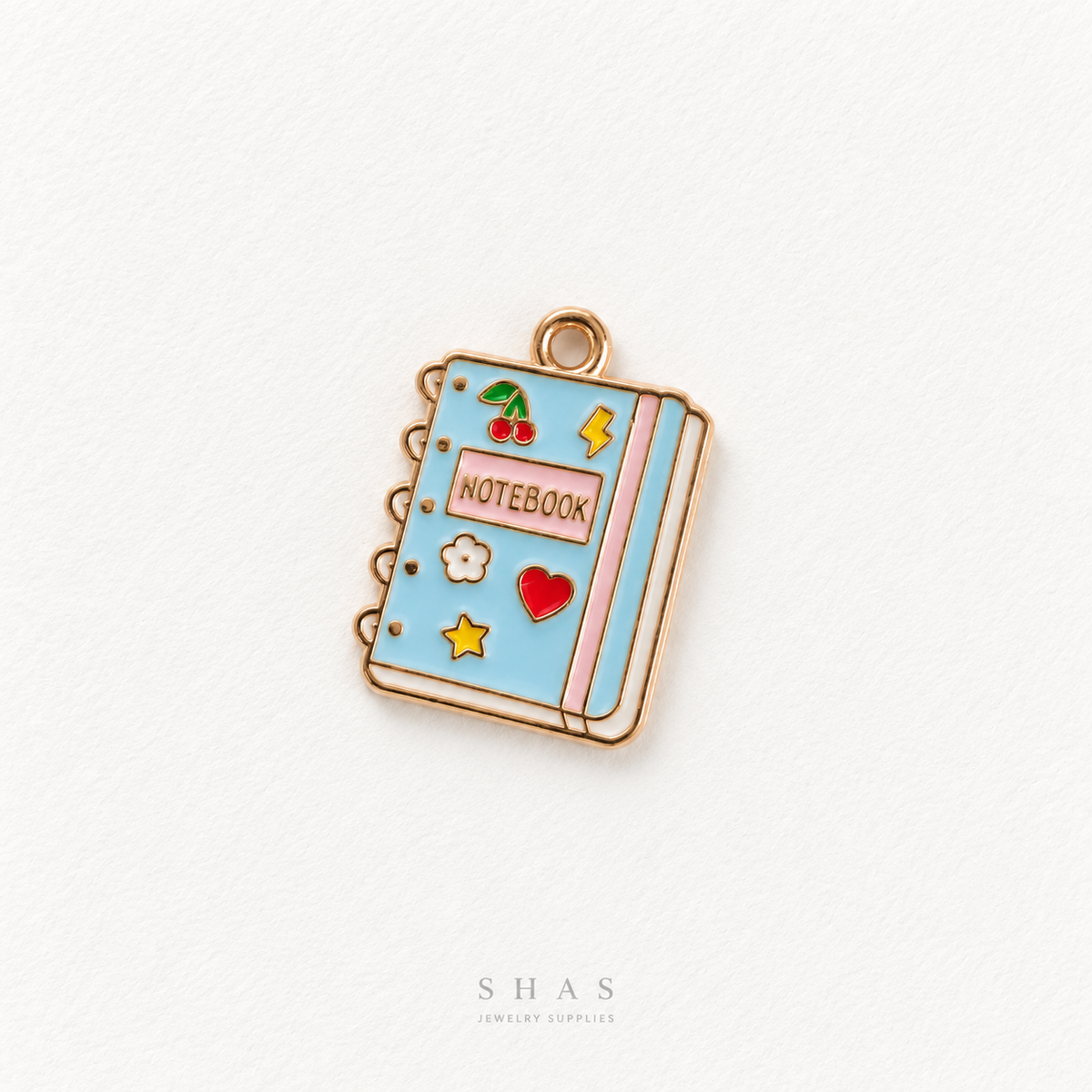 EC09L Cute Journal Enamel Charm ( 1 pc ) High Quality Shine