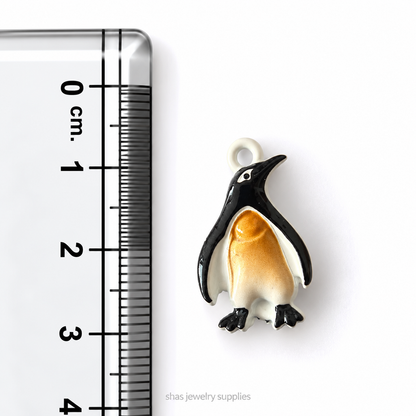 APC05C Penguin 3D Charm ( 1 PC ) Premium Alloy Printed