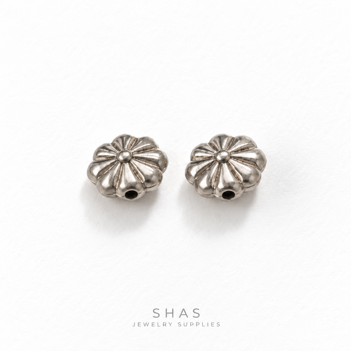 SSB34 Floral Spacer Bead ( 1 pc ) PVD Plated