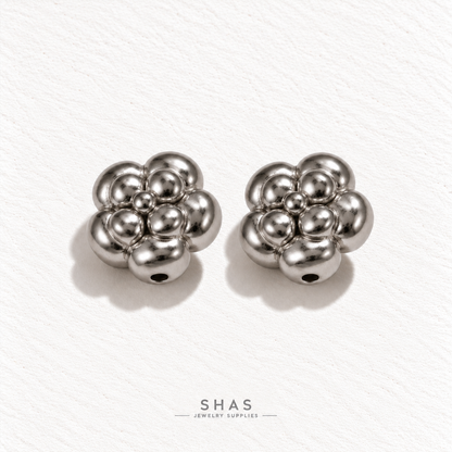 SSB29 Cluster Flower Spacer Bead ( 1 pc ) PVD Plated