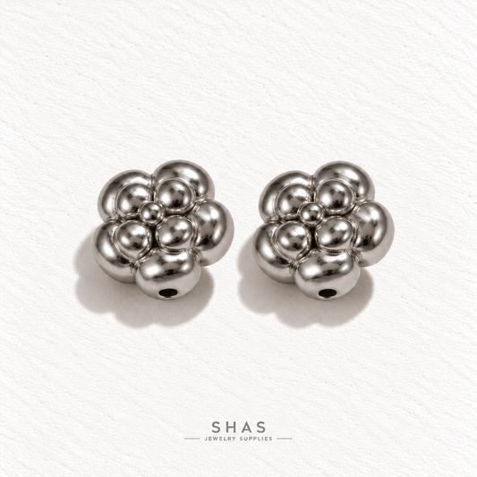 SSB29 Cluster Flower Spacer Bead ( 1 pc ) PVD Plated