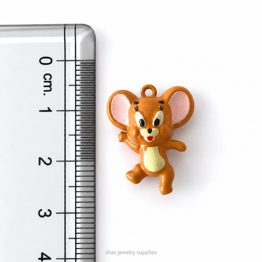 APC04N Mischievous Jerry 3D Charm ( 1 PC ) Premium Alloy Printed
