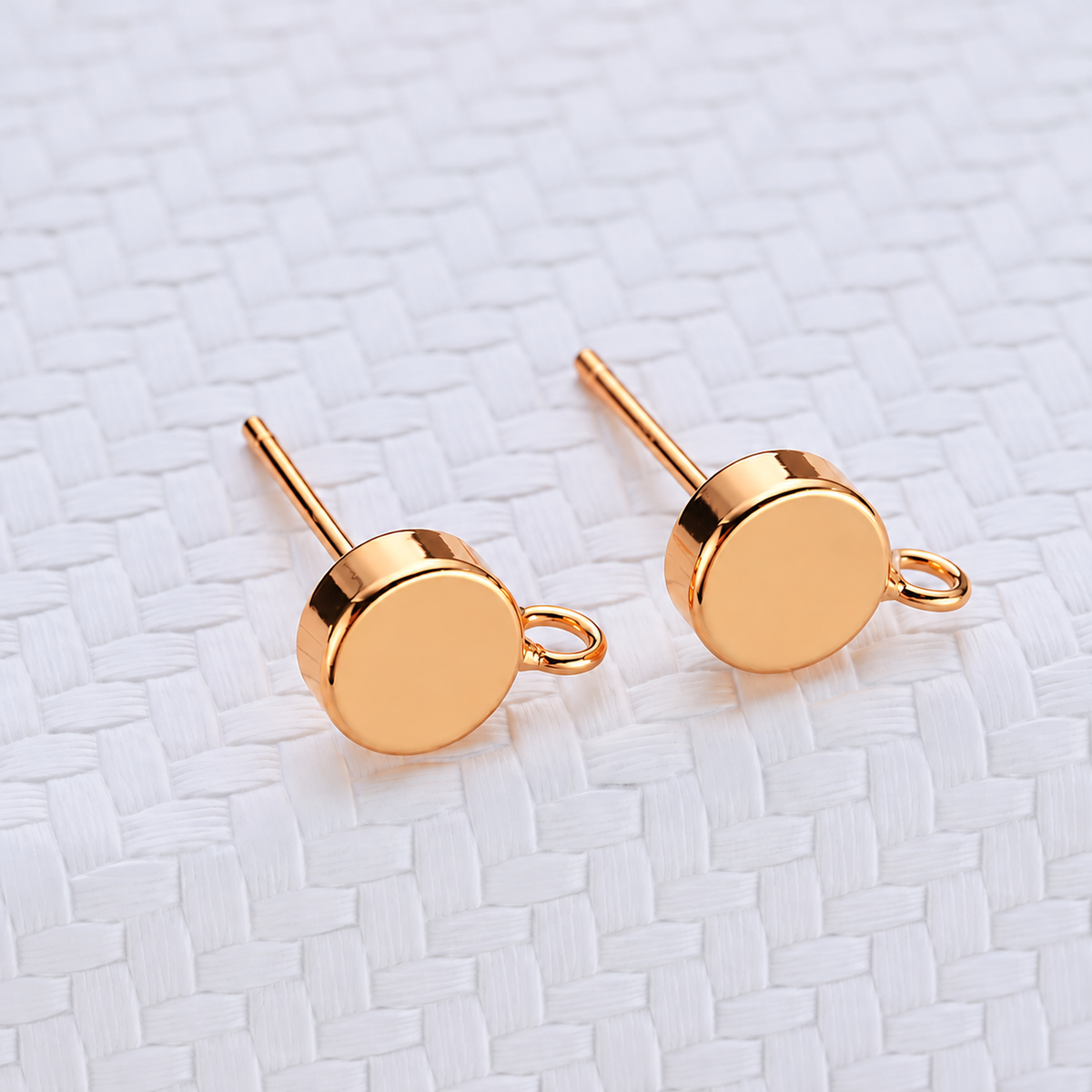 GPS02V Tiny Round Stud ( 2 pc ) 18k Gold
