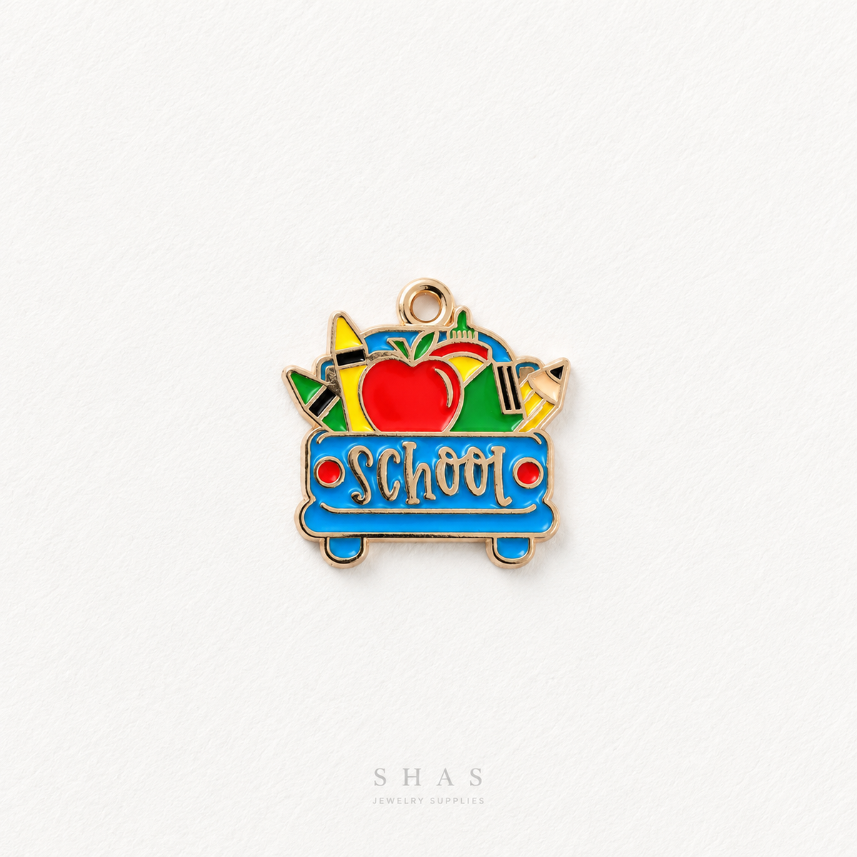 EC09H School Supplies Enamel Charm ( 1 pc ) High Quality Shine