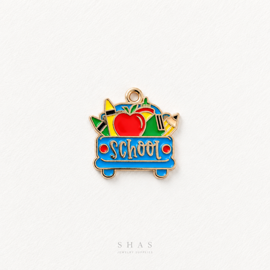 EC09H School Supplies Enamel Charm ( 1 pc ) High Quality Shine
