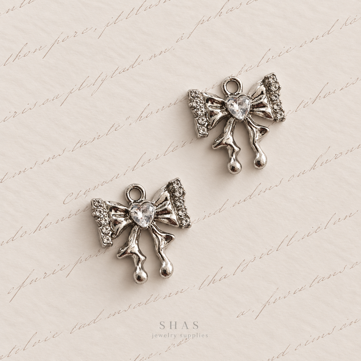 AC05V Zircon Bow Y2K Charm ( 1 pc ) High Quality Alloy