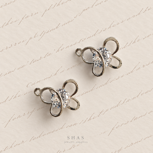 AC05U Zircon Butterfly Y2K Charm ( 1 pc ) High Quality Alloy