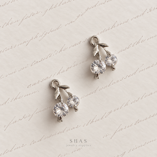 AC05P Zircon Cherry Y2K Charm ( 1 pc ) High Quality Alloy