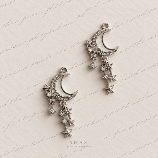 AC05S Tassel Moon Y2K Charm ( 1 pc ) High Quality Alloy