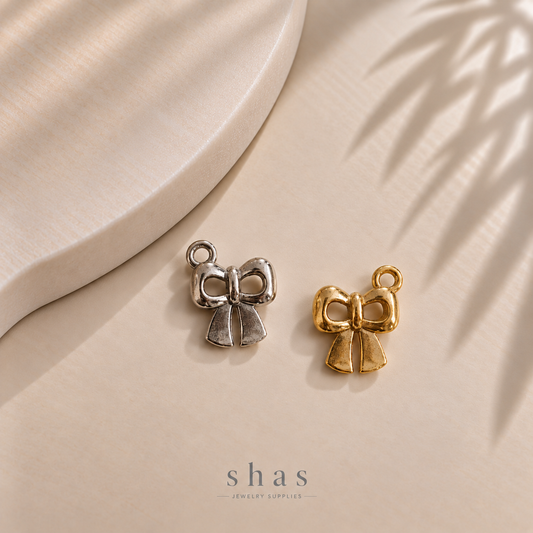 SC22K Bow Charm ( 1 pc ) PVD Plated