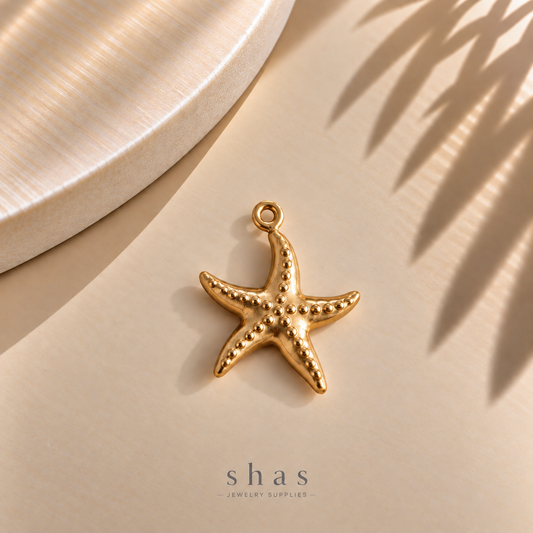 SC22Y Starfish Charm Gold ( 1 pc ) PVD Plated