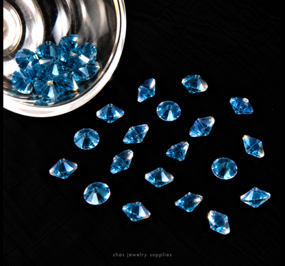 GB81 Saucer Satellite Crystal Beads Holographic Edge ( 1 pc ) 5A Quality