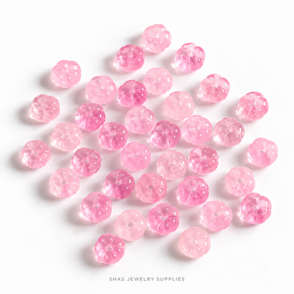GB72 Pumpkin Glass Beads ( 1 pc ) Czech Bead