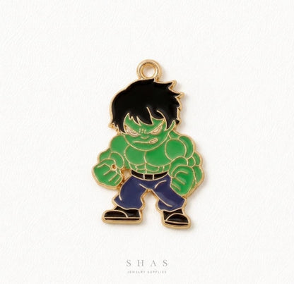 EC02H Marvel Hulk Enamel Charm ( 1 pc ) High Quality Shine