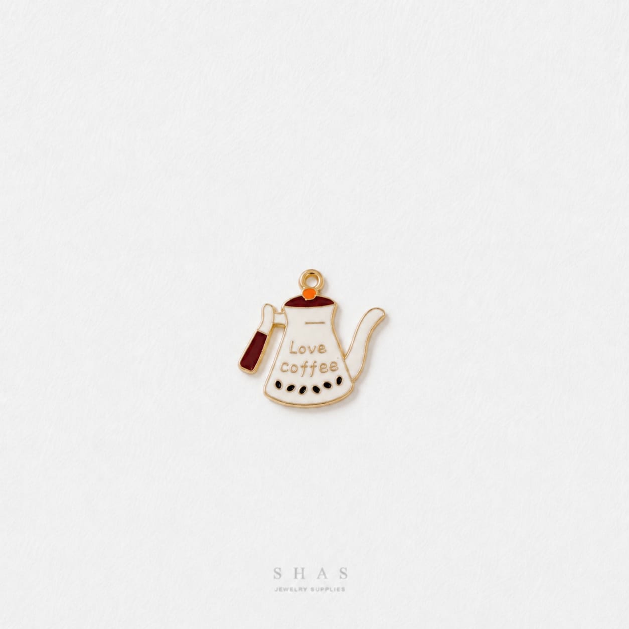EC04U Coffee Pot Enamel Charm ( 1 pc ) High Quality Shine