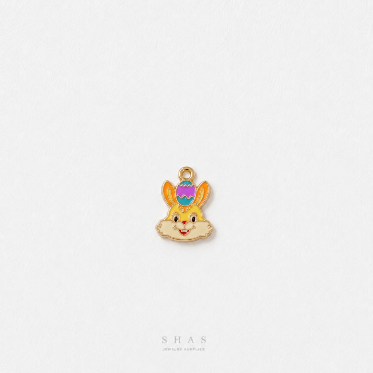 EC04Z Easter Bunny Enamel Charm ( 1 pc ) High Quality Shine